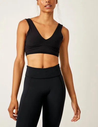 FREE PEOPLE NEVER BETTER CROP CAMISOLES IN BLACK