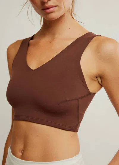 Free People Never Better Crop Top In Cocoa