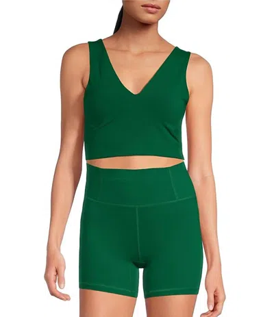 Free People Never Better Crop Top In Heritage Green