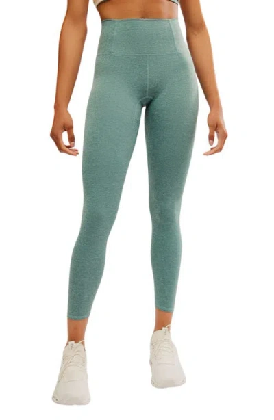 Free People Never Better Heathered Leggings In Midnight Jade Heather