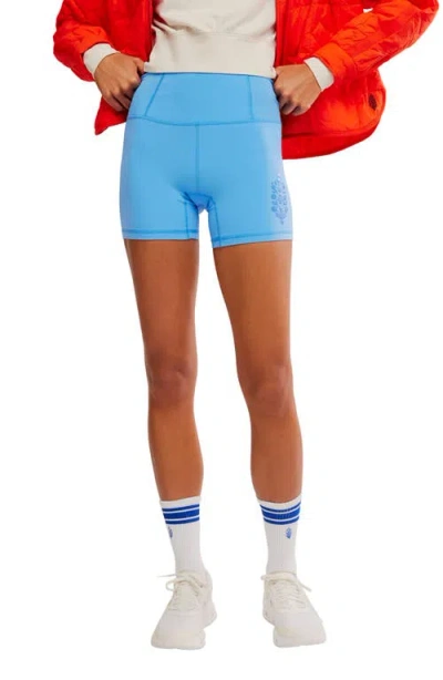 Free People Never Better Logo Bike Shorts In Animal Print