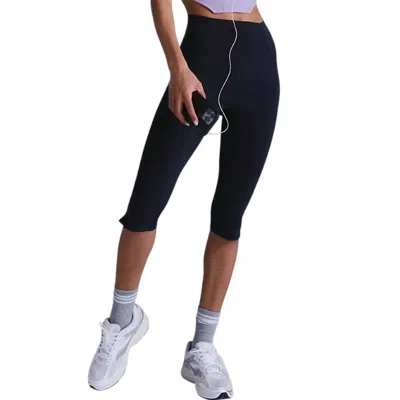 Free People Never Better Mini Cropped Leggings In Black