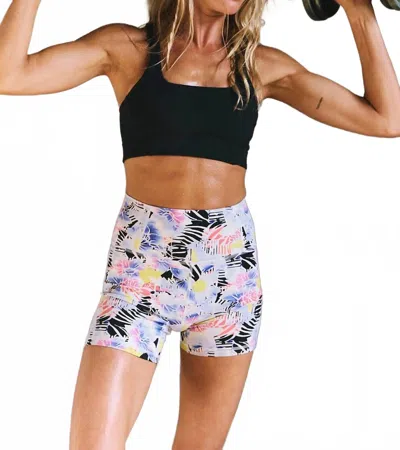 Free People Never Better Printed Biker Shorts In Floral In Multi