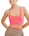 Free People Never Better Square Neck Bra In Electric Sunset