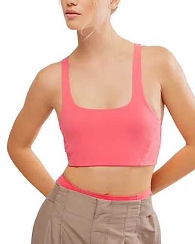 Free People Never Better Square Neck Bra In Electric Sunset