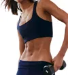 Free People Never Better Square Neck Bra In Midnight Navy