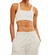 Free People Never Better Square Neck Bra In White In White