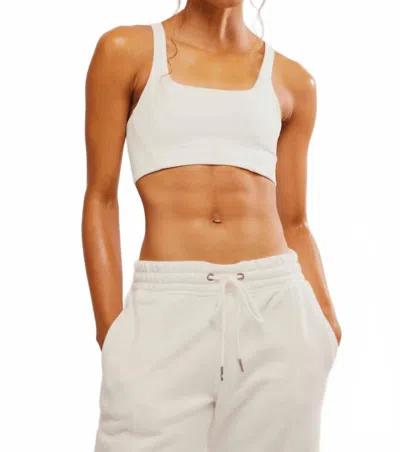 Free People Never Better Square Neck Bra In White