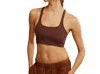 Free People Never Better Square Neck Sports Bra In Cocoa In Brown
