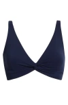 Free People Never Better Twist Front Sports Bra In Blue