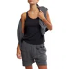 Free People New Day Racerback Tank Top In Black