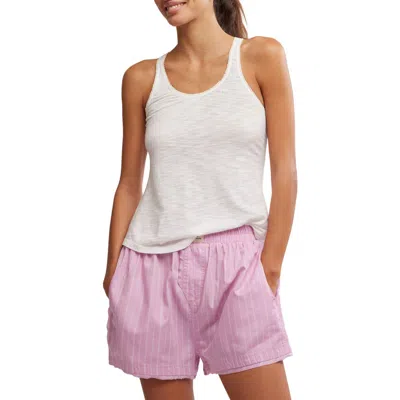 Free People New Day Racerback Tank Top In Clean Ivory