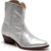 Free People New Frontier Western Bootie In Silver