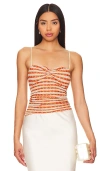 Free People New Love Cami In 草莓色拼接