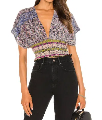 Free People Next Vacation Top In Black Combo