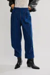 Free People Nice Choice Stripe Pull-on Pants In Blue