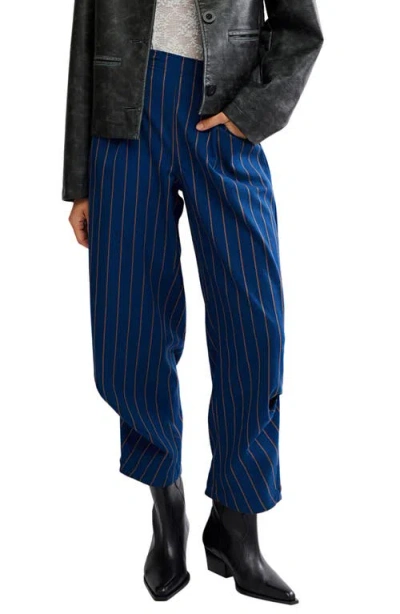 Free People Nice Choice Stripe Pull-on Pants In Blue