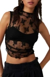 FREE PEOPLE NICE TRY SHEER LACE TANK
