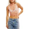 Free People Nice Try Sheer Lace Tank In Multi