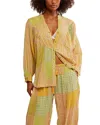 Free People Night After Night Pajama Shirt In Yellow