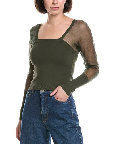 Free People Night After Night Top In Green