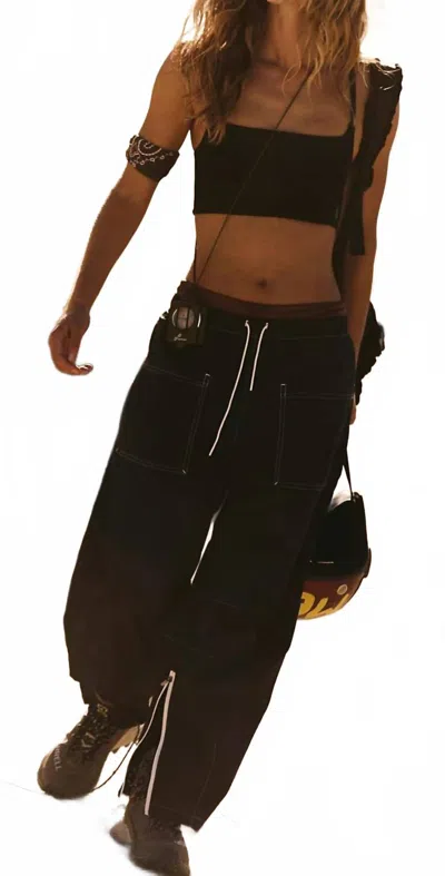 Free People Night Pants In Black