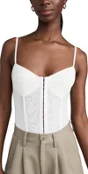 Free People Night Rhythm Corset Bodysuit In Ivory