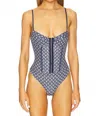 Free People Night Rhythm Printed Bodysuit In Navy Combo In Blue