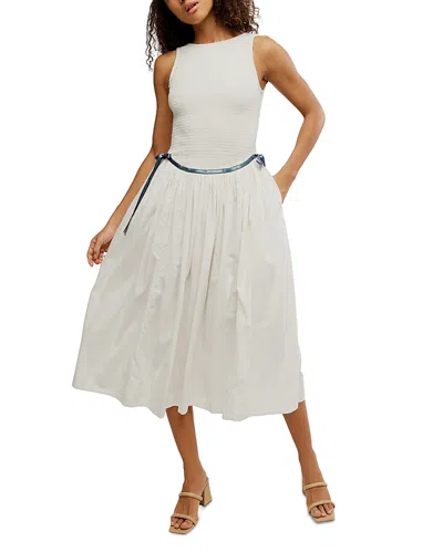 Free People Nightingale Midi Dress In White