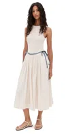 Free People Nightingale Solid Midi Dress Tea Navy Combo In Multi