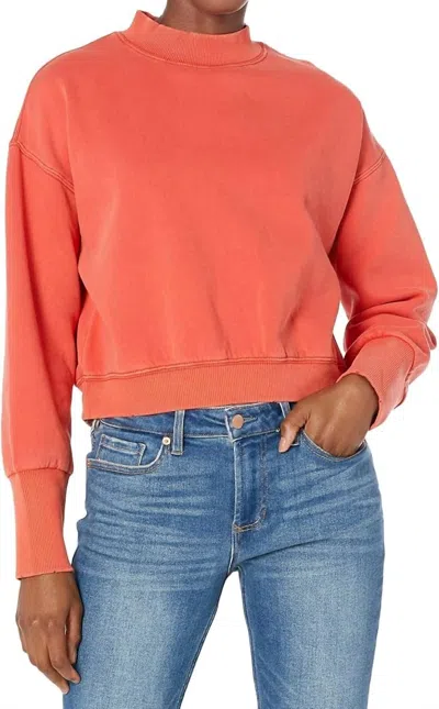 Free People Nikki Sweatshirt In Tiger Red In Orange