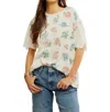 Free People Nina Boheme Printed Tee In Ivory Combo In White