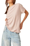 Free People Nina Crewneck Cotton T-shirt In Cashmere