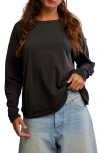 Free People Nina Long Sleeve T-shirt In Black