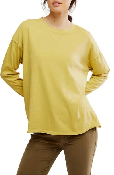 Free People Nina Long Sleeve T-shirt In Yellow