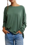 Free People Nina Long-sleeve Tee In Topiary In Green