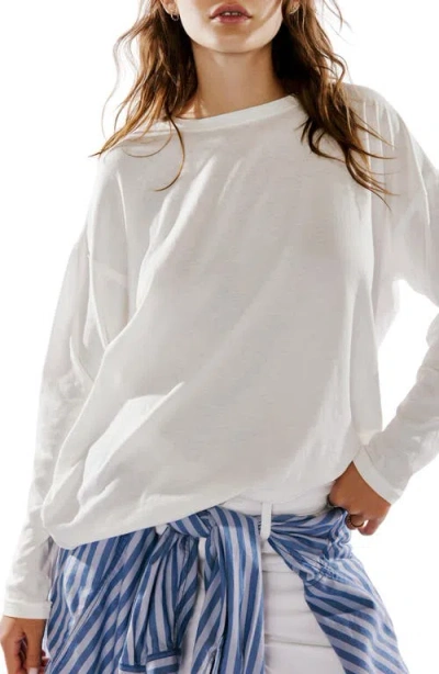 Free People Nina Long Sleeve T-shirt In Ivory