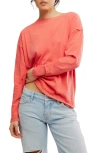 Free People Nina Long Sleeve T-shirt In Red