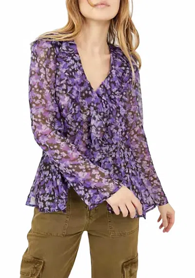 Free People Nina Printed Top In Black Combo