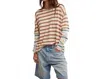 Free People Nina Stripe Long Sleeve In Neutral Combo In Brown