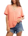 Free People Nina Tee In Thriving Coral