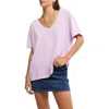 Free People Nina V-neck Cotton T-shirt In Fairy Wings