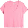 Free People Nina V-neck Cotton T-shirt In Flowering Ginger