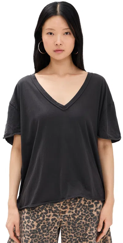 Free People Nina V Tee Black