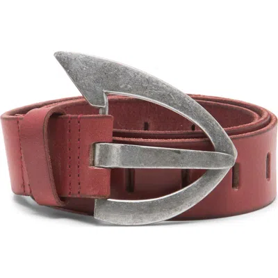 Free People Noa Leather Belt In Red