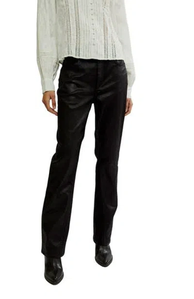 FREE PEOPLE FREE PEOPLE NOCTURNE COATED HIGH WAIST BOOTCUT JEANS