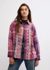 FREE PEOPLE BERRY COMBO NORDIC CHILL SHIRT JACKET