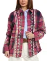 Free People Nordic Chill Shirt Jacket In Red