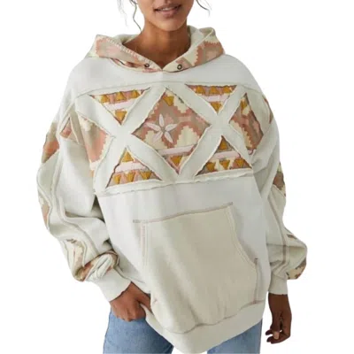 Free People Nordic It's A Vibe Hoodie In Ivory Combo In White