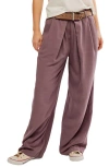 Free People Nothin' To Say Wide Leg Pants In Roan Rouge